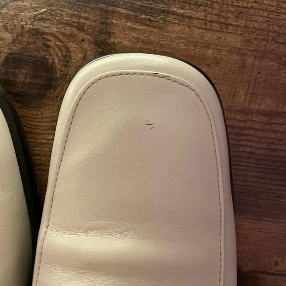 Nine West White Loafers with Black Soles & Silver Detail - Picture 6 of 7